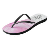 Ombre Watercolor Wedding Flip Flops - Rosa Badesandalen (Schrägansicht)
