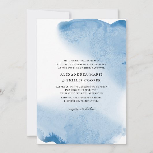 Ombre Watercolor Wedding Invitation Suite | BLAUE Einladung
