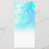 Ombre Watercolor Wedding Menu Cards - Blau Menükarte (Rückseite)