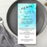 Ombre Watercolor Wedding Menu Cards - Blau Menükarte<br><div class="desc">Feiern Sie stilvoll mit diesen trendigen Hochzeitsmenüs. Dieses Design lässt sich leicht mit Ihrer speziellen Veranstaltungssprache personalisieren und Ihre Gäste werden begeistert sein,  wenn sie diese fantastischen Menüs erhalten.</div>