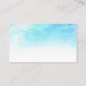 Ombre Watercolor Wedding Platzkarten - Blau (Rückseite)