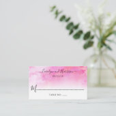 Ombre Watercolor Wedding Platzkarten - Rosa (Stehend Vorderseite)