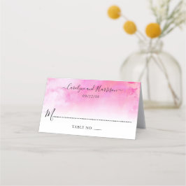 Ombre Watercolor Wedding Platzkarten - Rosa