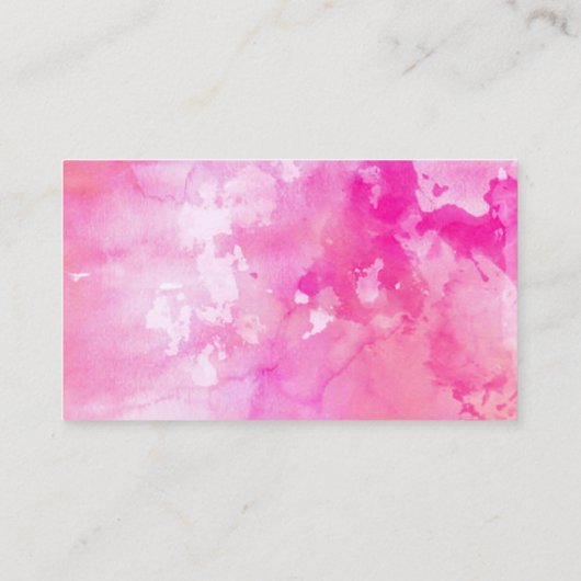 Ombre Watercolor Wedding Website Card - Rosa Begleitkarte (Rückseite)