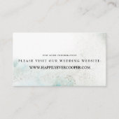 Ombre Watercolor Wedding Website Cards | GREEN Begleitkarte (Vorderseite)