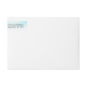 Ombre Watercolor Wedding Wraparound Labels - Blau (Vorderseite)