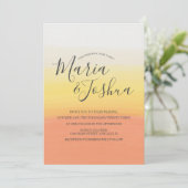 OMBRÈ Wedding Einladung (Stehend Vorderseite)