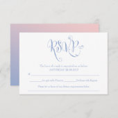 Ombre Whimsical Fairytale Wedding RSVP (Vorne/Hinten)