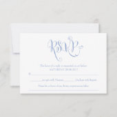 Ombre Whimsical Fairytale Wedding RSVP Karte (Vorderseite)