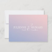 Ombre Whimsical Fairytale Wedding RSVP Karte (Rückseite)