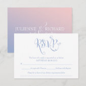 Ombre Whimsical Fairytale Wedding RSVP Karte (Vorne/Hinten)