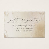 Ombre Yellow Gold Frost Gift Registrierungskarte (Vorderseite)
