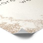 Ombre Yellow Gold Mattiert in Love Memory Sign Poster (Ecke)