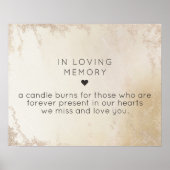 Ombre Yellow Gold Mattiert in Love Memory Sign Poster (Vorne)
