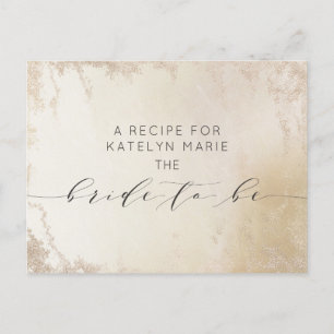 Ombre Yellow Gold Mattierte Braut-Rezeptkarte Ankündigungspostkarte