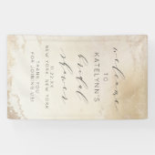 Ombre Yellow Gold Mattiertes Brautparty Willkommen Banner (Horizontal)