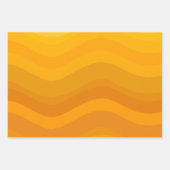Ombre Yellow Gradient Wavy Lines Geometric Artwork Geschenkpapier Set (Vorderseite 3)