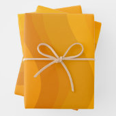 Ombre Yellow Gradient Wavy Lines Geometric Artwork Geschenkpapier Set (Beispiel)