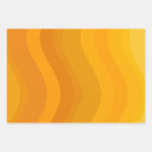 Ombre Yellow Gradient Wavy Lines Geometric Artwork Geschenkpapier Set (Vorderseite)