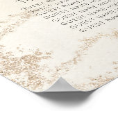 Ombre Yellow Luxe Wedding Table Seekarte Poster (Ecke)