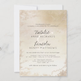 Ombre Yellow Mattiert Foil Watercolor Wedding Einladung