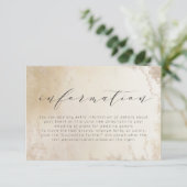 Ombre Yellow Mattiert Foil Wedding Information Begleitkarte (Stehend Vorderseite)