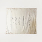 Ombre Yellow Mattiert Foil Wedding Willkommen Wandteppich (Vorderseite (Horizontal))