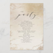 Ombre Yellow Mattiert Foil Wedding Zeremonie Programm (Rückseite)