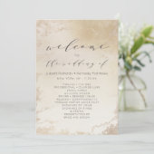 Ombre Yellow Mattiert Foil Wedding Zeremonie Programm (Stehend Vorderseite)