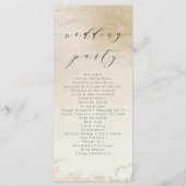 Ombre Yellow Mattiert Foil Wedding Zeremonie Programm (Rückseite)