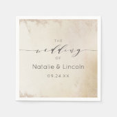 Ombre Yellow Mattiert Foil Wedgram Serviette (Vorderseite)