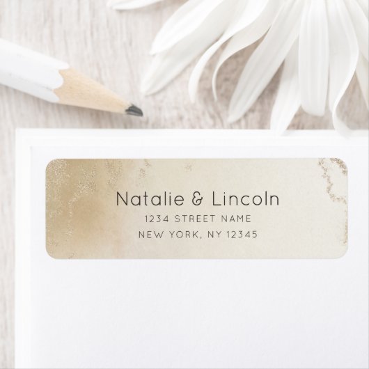 Ombre Yellow Mattiert Wedding Rücksendeadresse (Insitu)