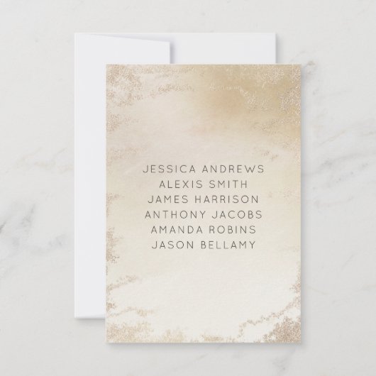 Ombre Yellow Mattiert Wedding Tischnummern (Rückseite)