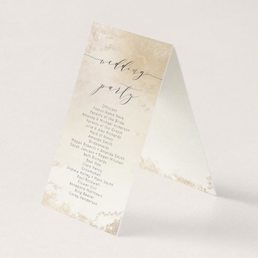 Ombre Yellow Mattiert Wedding Zeremony Program (Rückseite)