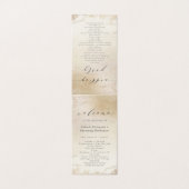 Ombre Yellow Mattiert Wedding Zeremony Program (Außenseite Aufgefaltet)