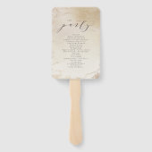 Ombre Yellow Mattiert Wedding Zeremony Program Fächer (Rückseite)