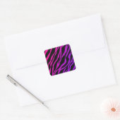 Ombre Zebra Print Quadratischer Aufkleber (Umschlag)