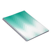 Ombre Zickzack Emerald Green Note Book Gradient Notizblock (Rechte Seite)