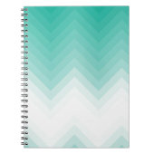 Ombre Zickzack Emerald Green Note Book Gradient Notizblock (Vorderseite)