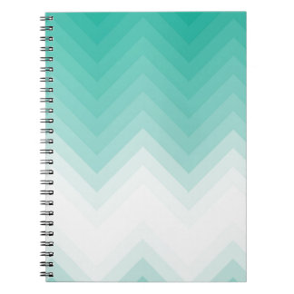 Ombre Zickzack Emerald Green Note Book Gradient Notizblock