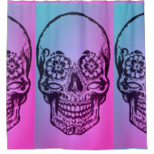 ombre Zuckerschädel-Duschvorhang Duschvorhang (Vorderseite)