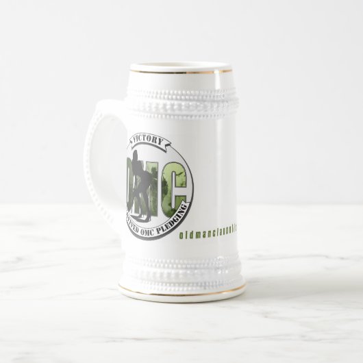 OMC "ich überlebte OMC Trophäe versprechend" Bierglas (Vorderseite Links)