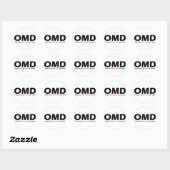 OMD - Obsessives Makaw Runder Aufkleber (Blatt)