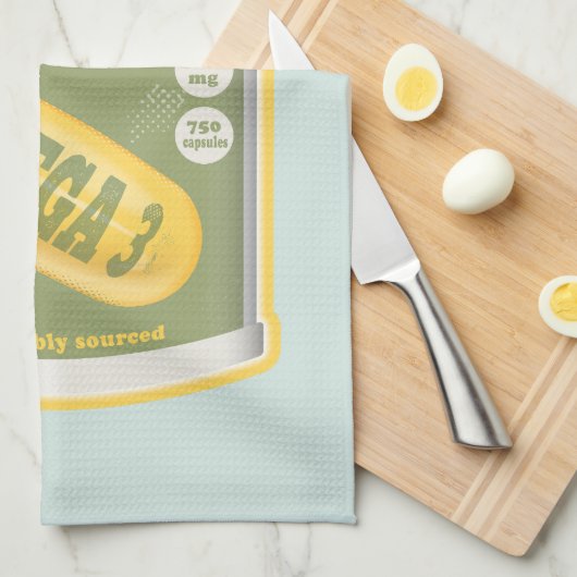 Omega 3 Fischöl Geschirrtuch (Viertel Falte)