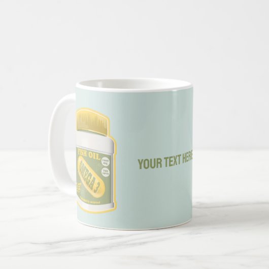 Omega 3 Fischöl Kaffeetasse (Vorderseite Links)