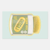 Omega 3 Fischöl Rechteckiger Aufkleber (Vorderseite)