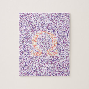 Omega-Augen-Test-Laubsäge Puzzle