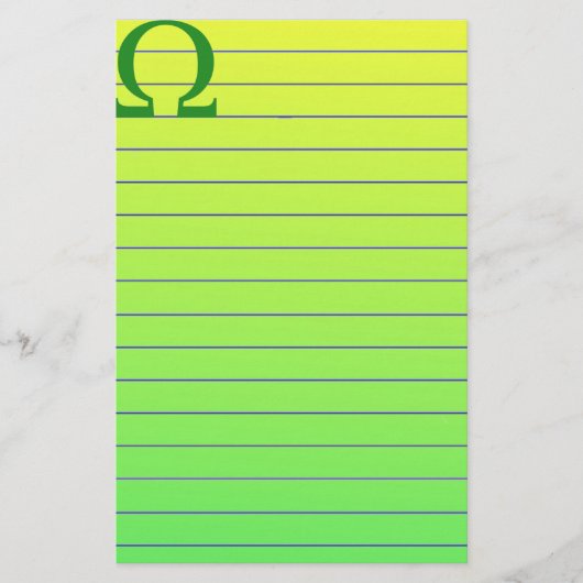 Omega Briefpapier (Vorderseite)