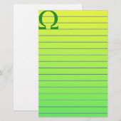 Omega Briefpapier (Vorne/Hinten)