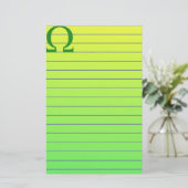Omega Briefpapier (Stehend Vorderseite)